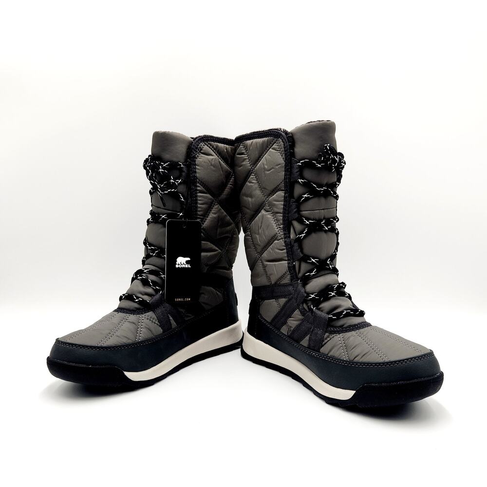 Sorel Women Grey Waterproof Quilted Whitney Lace Sporty Winter Boots Size US 5 - Picture 5 of 8